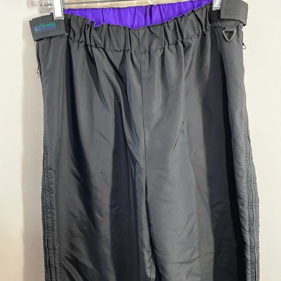Vintage Columbia Sportswear Company Snow Ski Pants Full Side Zip Black L - Picture 2 of 16